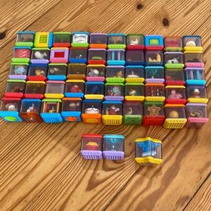Fisher Price Rare Retired Peek a Blocks. 53 total- unique.